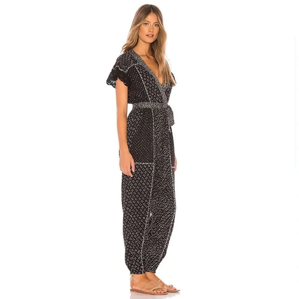 Ulla Johnson Reiko Cotton Jumpsuit in Noir 6